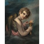 Anton Zeller – Pendants: Hesperos (Abendstern) mit Fackel – Knabe mit Papagei