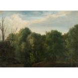 Christian Friedrich Gille – Waldstück mit einem unbelaubten Baum