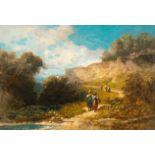 Carl Spitzweg – Zwei Bauernmädchen zur Kirche gehend (Kirchgang)