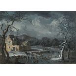 Johann Christian Vollerdt – Pendants: Winterlandschaften mit Schlittschuhläufern