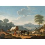 Johann Adam Klein – Fränkische Landschaft mit Pferdefuhrwerk und Reisenden