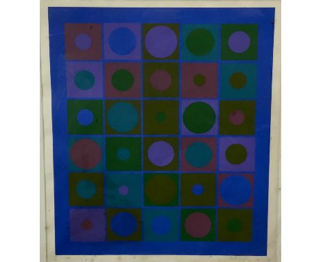 Bob Crossley (1912-2010) silkscreen - Variations 25, signed and numbered 1/75, titled to Mansard Art Gallery label verso, ima