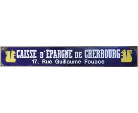 French enamel sign 55"x8"