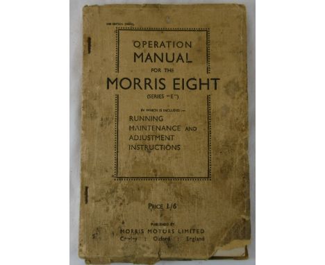 Morris 8 Series E 1939 Operation manual