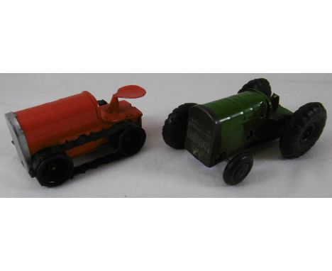 2 Minic clockwork model tractors
