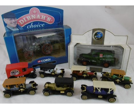 Fred Dibnah traction engine, Lledo van & other