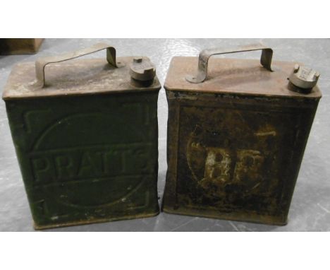 2 Gallon petrol cans BP & Pratts