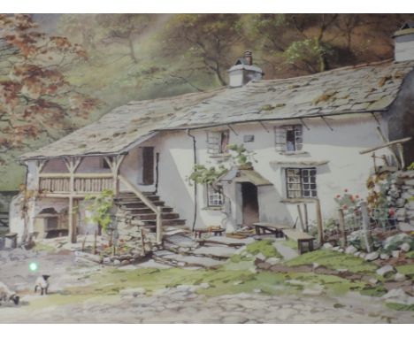 A Ltd Ed print, after Judy Boyes, Spinning Gallery, Tiberthwaite, signed and numbered 584/850,  26 x 38cm, framed and glazed