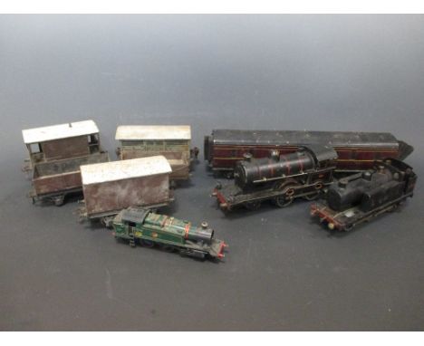 A German O gauge, probably Bing for Basset-Lowke, clockwork loco 'Precursor', cab number 513, lacking tender, together with a