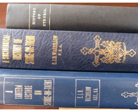 Warrilow, E., Sociological History Stoke on Trent, 1st edition, 1960 and History Etruria and Lantern Lecture on Stoke on Tren