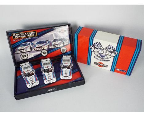 Fly - A boxed Limited Edition Fly Martini Lancia Racing Team 24H Le Mans 1981, 1:32 scale three car slot set from the Fly His