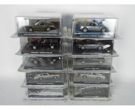 Universal Hobbies - James Bond - 10 x unopened 1:43 scale British cars including Aston Martin V12 Vanquish from Die Another D