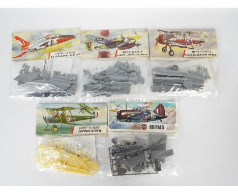 Airfix - A group of five bagged vintage Airfix 1:72 scale plastic military aircraft model kits. Lot consists of Airfix#137 Br