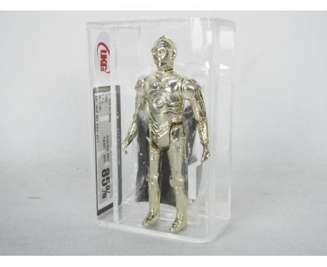 Star Wars - A loose vintage and graded Star Wars 3 3/4 action figure 'C-3PO with Removable Limbs'. The figure is UK Graded at