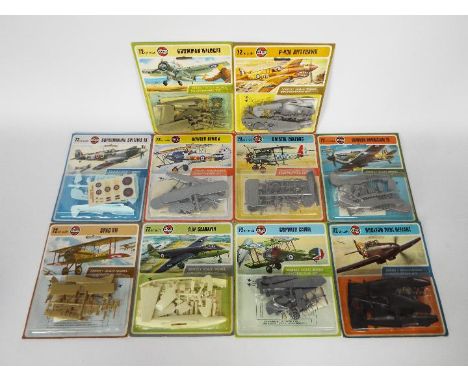 Airfix - An armada of 10 Airfix Series 1, 1:72 scale plastic military aircraft model kits in Type 4 Blister Packs. Lot includ