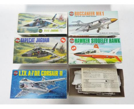 Airfix - Five boxed 1:72 scale plastic military aircraft model kits predominately in Type 5 boxes. Lot consists of Airfix #03