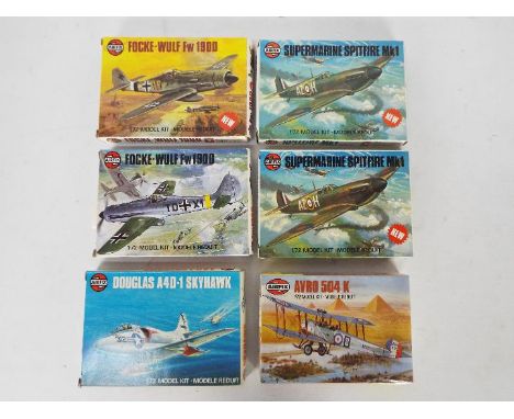Airfix - Six boxed 1:72 scale plastic military aircraft model kits predominately in Type 5 boxes. Lot consists of Airfix #610