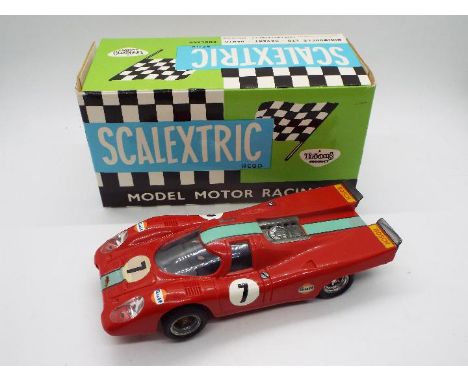 Scalextric Exin (Spain) - A boxed Scalextric C-46 Porsche 917. The model in red, appears to be in Excellent condition with so