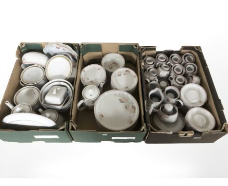 A large quantity of Denby Twilight pottery table wares (3 boxes)