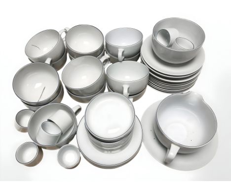 A quantity of Royal Copenhagen Fajance tea cups, saucers and table wares 