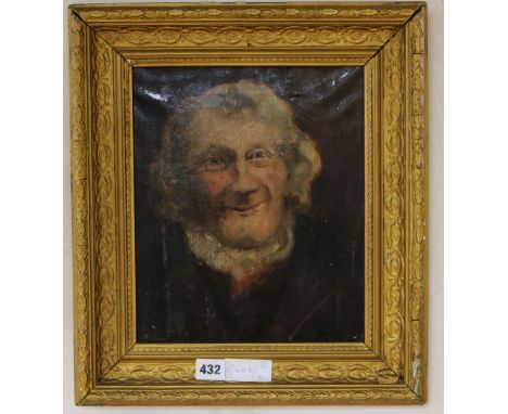 Late 19th century English School, oil on canvas, Portrait of a gentleman, 30 x 25cm