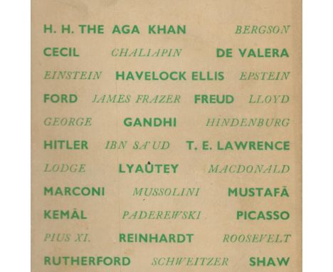 Great Contemporaries - Essays by Various Hands 1935 Hardback Book First Edition with 464 pages published by Cassell and Co Lt