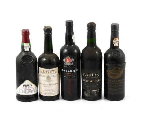Eleven assorted bottles of Port, including: Graham's Malvedos 1976 vintage port, Croft's Quinta da Roeda, 1978 vintage port, 