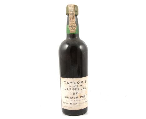 Taylor's Quinta de Vargellas, 1967 vintage port, bottled 1970 by Taylor, Fladgate &amp; Yeatman.