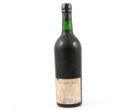 Sandeman, 1970 vintage port, Harrods Ltd label, handwritten 'Sandeman 70'.