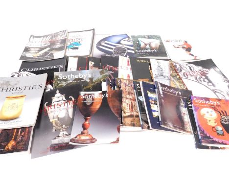 Sotheby's and Christie's catalogues, including jewellery, Old Master drawings, country furniture, books, fine art and silver.