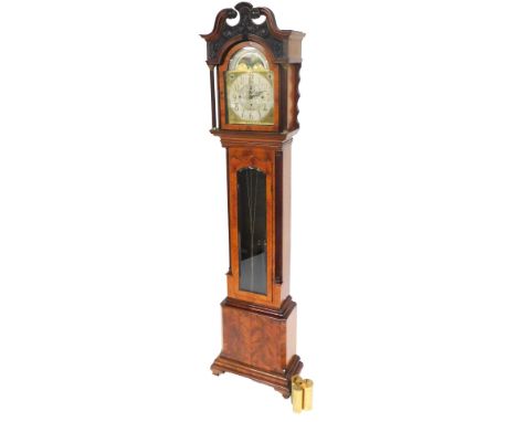A Victorian mahogany longcase clock, by William Hayworth of Blackburn, the brass break arch dial with moon phase painted with