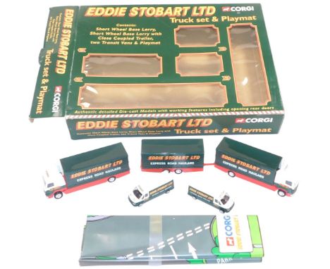 A Corgi Eddie Stobart Limited truck set &amp; play mat, boxed.