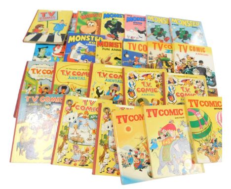 Girl's Crystal Annuals, Cherry Ames, School Girls, Valiant, TV Comic and Monster Fun. (a quantity)
