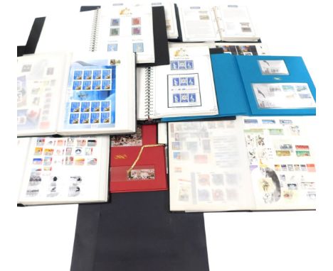 Philately postage stamps. Including three albums of commemorative stamps, for the 25th Anniversary of The Coronation of Her M