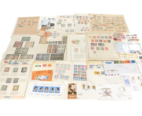 Philately postage stamps, an accumulation of GB Empire and Royal stamps, in sorted albums, sheets, and loose.