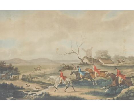 After George Morland (English 1763-1804). Fox hunting, engraving by C Knight and H Merke, published by Edward Orme, London 18
