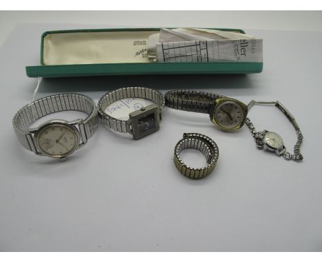 Vertex Vintage Gent's Wristwatch, on later expanding bracelet, a Tissot ladies wristwatch, etc. (4)
