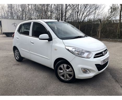 2013 [YS13 VSJ] Hyundai i10 Active, 5-Door Hatchback in white, 1.3 Petrol Manual Gearbox, 10,721 Miles, MOT expires June 2020