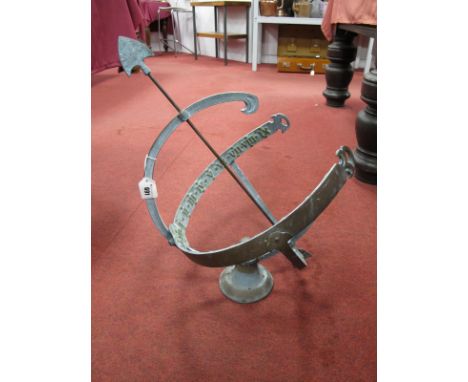 A Cast Metal Armillary Sundial. 