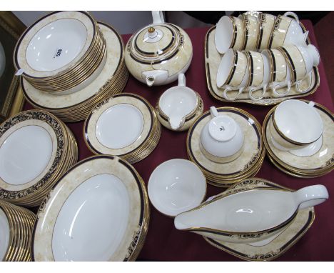 A Wedgwood Cornucopia Dinner Service, of eighty four pieces including tea pot.