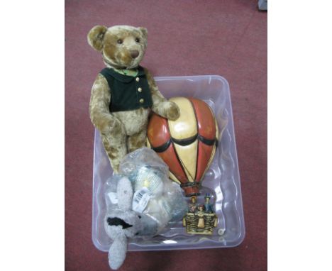 Harrods 1999 Bear, Steiff Donkey and Polar Bear cub, ballooning model.