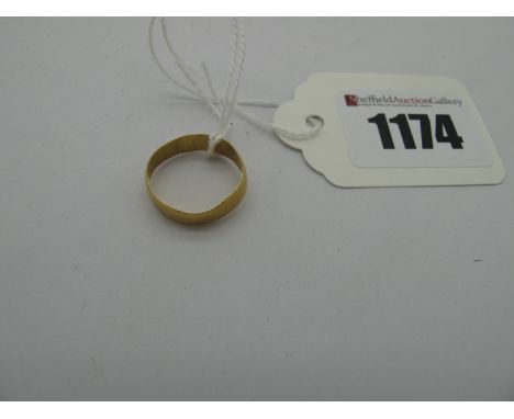 A 22ct Gold Wedding Band Ring.* 2.2 grams