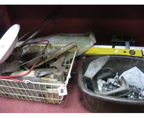 Enamelled Fountain, Art Deco taps, tools, levers, Hobbin foot, saw.
