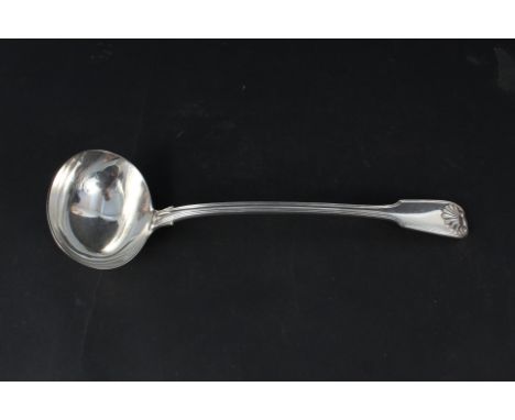 A Victorian silver shell pattern ladle, maker Wes hallmarked London 1848, length approx 13"