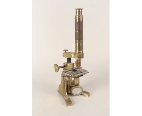 A brass microscope by R Fields &amp; Son Birmingham