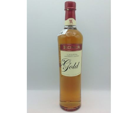 1 BOTTLE OF GRAPPA LA GOLD RONER - 40%