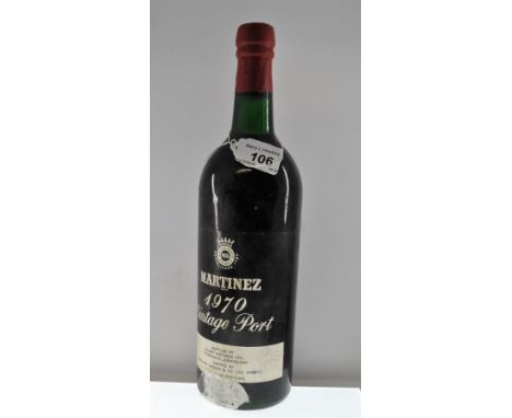 1 BOTTLE OF MARTINEZ 62 VINTAGE PORT 1970