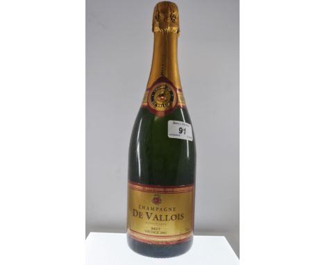 1 BOTTLE OF CHAMPAGNE DE VALLOIS BRUIT VINTAGE 2002 