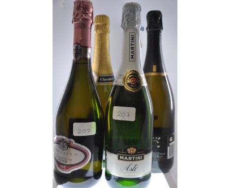 3 BOTTLES OF SPARKLING WINE - INCLUDING MARTINI ASTI 