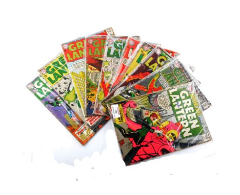 The Green Lantern comics no.15, 25, 27, 30, 35, 36, 42, 43, 46, 47 all published by DC, along with Showcase no.24 featuring G